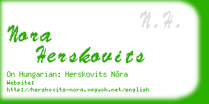 nora herskovits business card